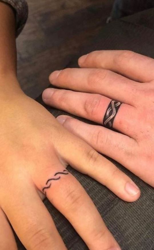 Marriage Unique Ring Tattoos